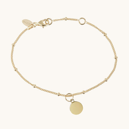 Mini Disc Bead Bracelet Gold